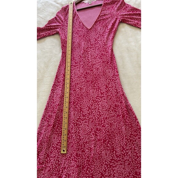 VTG Diane Von Furtensberg Dress Size 6 Ditsy 100% Silk Abstract Romantic 90s Y2k - Picture 5 of 12